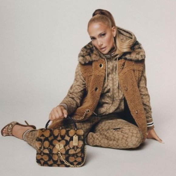 NWT Coach X Jennifer Lopez JLO Sherpa Signature Vest Small Logo Coat Jacket - Picture 2 of 7